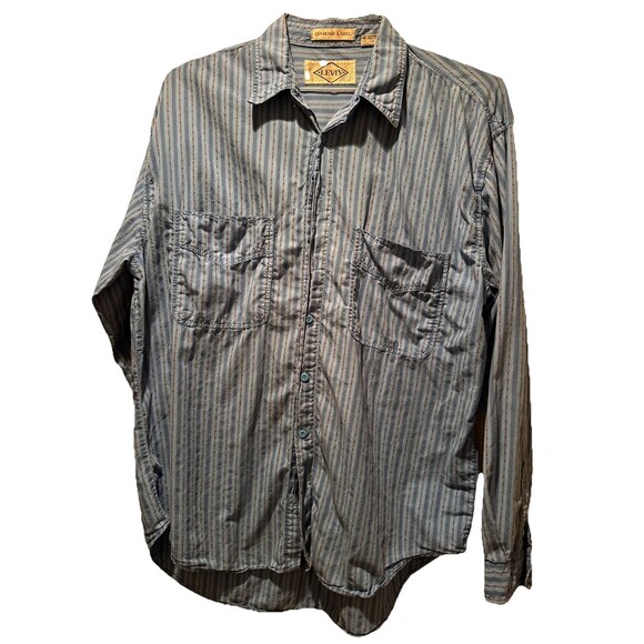 Vintage Levi's Diamond Label Men's Medium Button Up Shirt - Picture 1 of 6